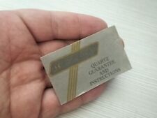 80/90s HAMILTON QUARTZ WATCH UHREN GUARANTEE PAPER BLANCK UNUSED GARANZIA KHAKI