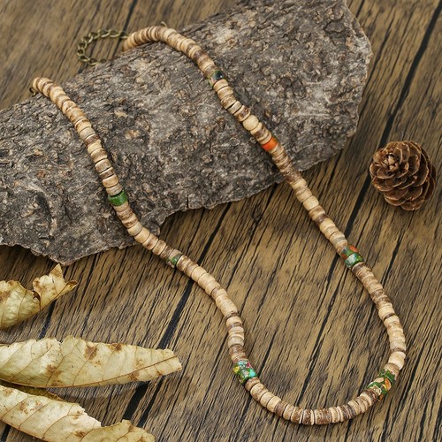 Boho coconut shell stone - coconut,