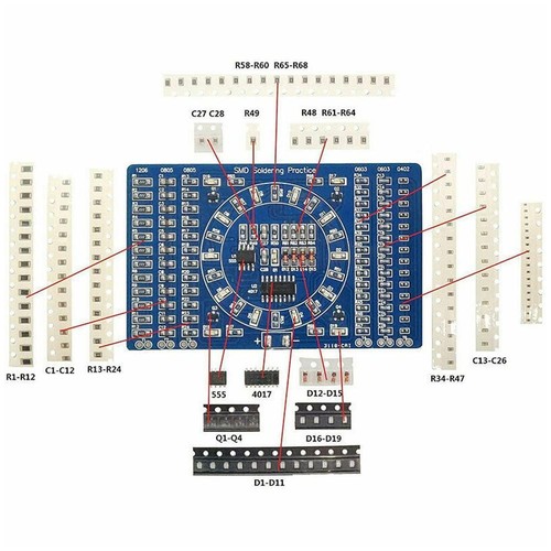 Soldering practice smd - -+soldering,