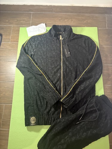 Tuta versace nera monogram - tuta,