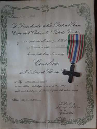 Diploma attestato della croce - della,