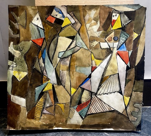 Ottimo dipinto cubista ecole - cubista,