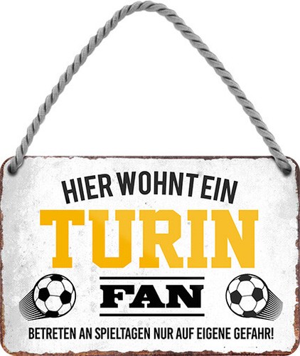 Targa latta torino fan - ''torino, fan''