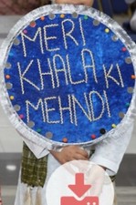 Cartello insegna Mehndi 