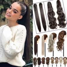 Clip artiglio ondulato coda di cavallo extension come umano coda di cavallo capelli lunghi capelli veri