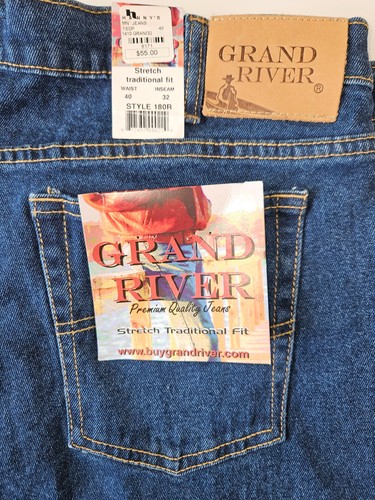 Jeans grand river blu denim - river,
