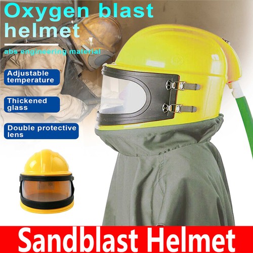 Air fed sandblast - helmet, sand