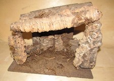 Pastori casa  grotta in legno e sughero FONTANINI