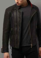 Giacca di pelle uomo elegante