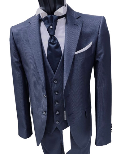 Abito sposo blu firmato t - sposo,