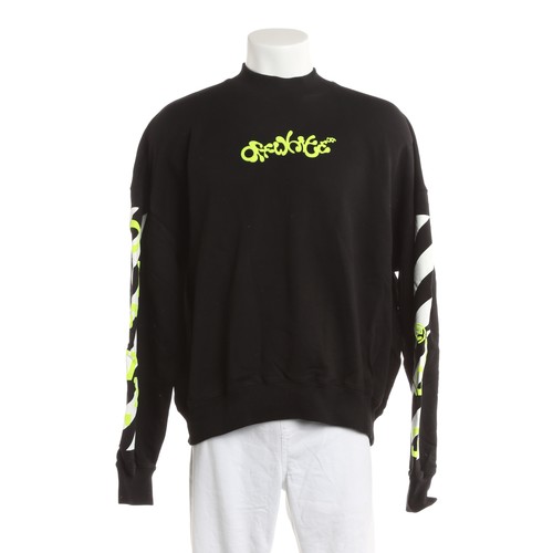 Felpa off white nera - nera, neon