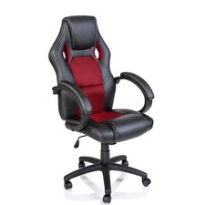 TRESKO® Sedia Poltrona da ufficio girevole per casa Racing Gaming Sportiva Rosso