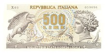 500 LIRE - ITALIA - ARETUSA -