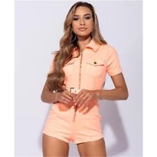 Tuta Jeans Corto Da Donna Con