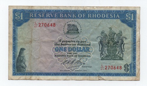 Rhodesia dollaro agosto 1974 - agosto,