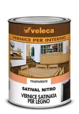 VERNICE SATINATA PER LEGNO TRASPARENTE SATIVAL NITRO 500 ML. PER INTERNI VELECA