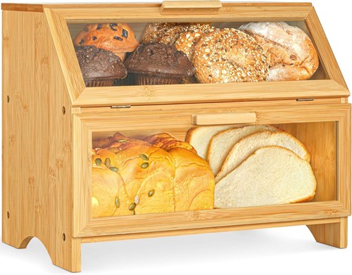 Portapane bambù doppio - portapane,