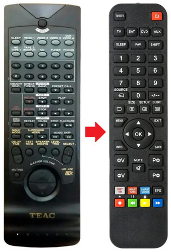 Telecomando adatto per teac - adatto,