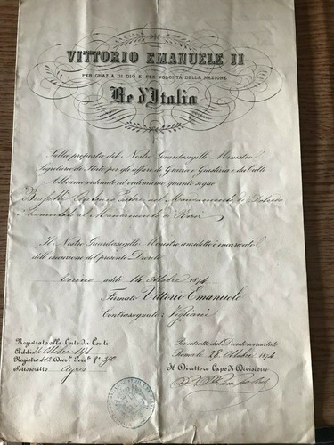 Diploma vittorio emanuele - vittorio,
