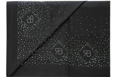 Sexy Completo lenzuola matrimoniale in Rasatello Nero Renato Balestra con strass