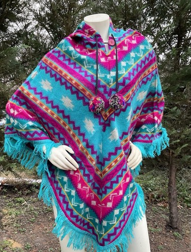 Poncho lana alpaca - poncho,
