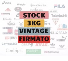BOX STOCK LOTTO 3 KG ABBIGLIAMENTO USATO FIRMATO UOMO / DONNA VINTAGE