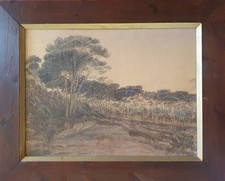 Acquerello Sign Jules Louis Berteault Paesaggio Orientale Mediterraneo Algeria