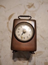 OROLOGIO DA CARROZZA- ANNI'40/50- FUNZIONANTE- BRONZO- 6,5X4,5X4 CM