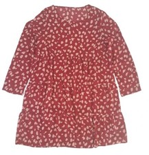 EMERY ROSE Vestito abito balze rosso e beige donna ragazza taglia XL