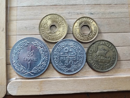 Set collezione monete libano - collezione, 5