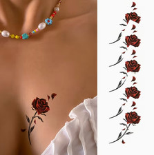 Tatouages temporaires roses - 5,