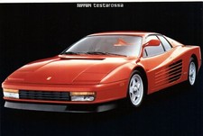 FERRARI TESTAROSSA CARTOLINA - 376