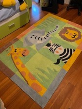 Tappeto per cameretta per bambini a pelo corto con animali - OTTIME CONDIZIONI 
