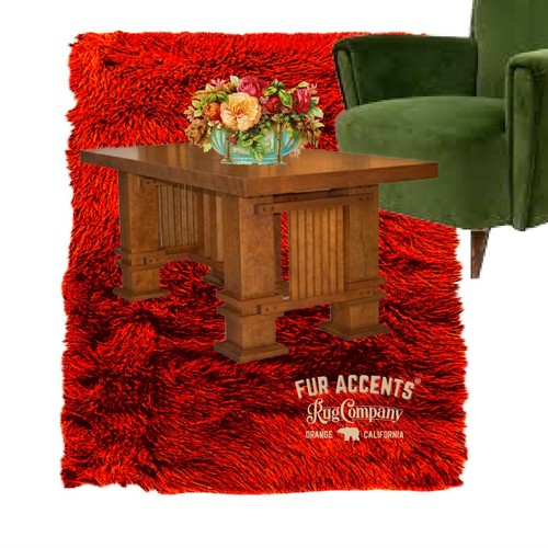 Tappeto shag rosso