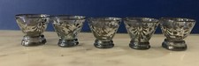 5x VINTAGE GLASS GLASSES set