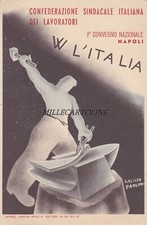 NAPOLI 1947 - I CONVEGNO NAZIONALE SINDACALE DIS. PAOLONI