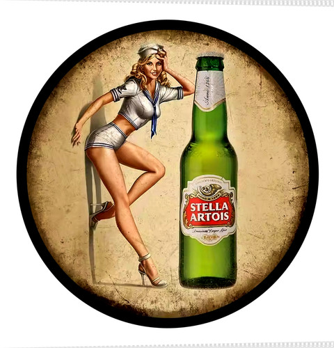 Adesivo insegna birra rotonda - adesivo,