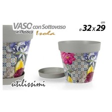 VASO GIARDINO CON SOTTOVASO IN