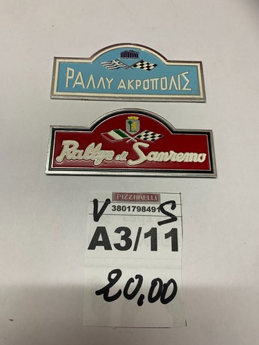 Placche rally alluminio - da,