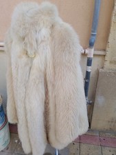 Pelliccia di Volpe bianca perfetta sia Pelo e fodera interna Tg L