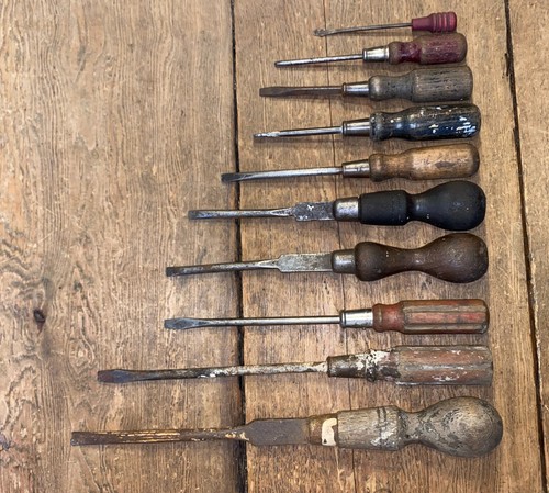 Job lot ten vintage wooden - vintage,