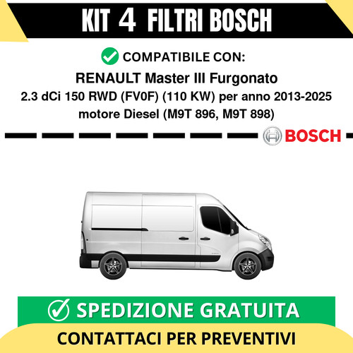Kit bosch filtri tagliando - 4,