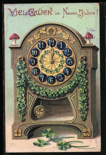 Cartolina orologio terra - cartolina,