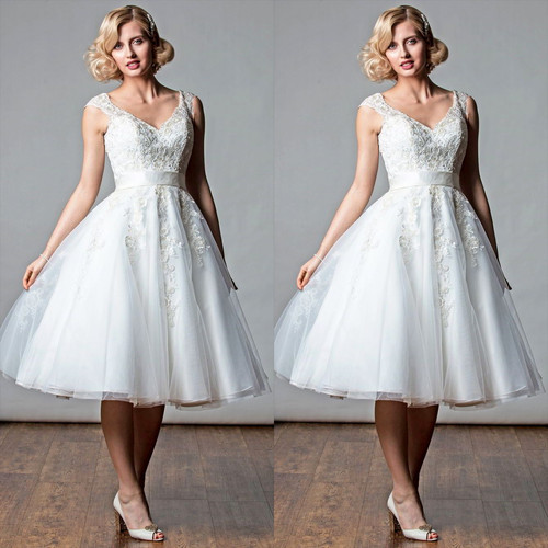 Abiti sposa lunghezza tè - abiti,