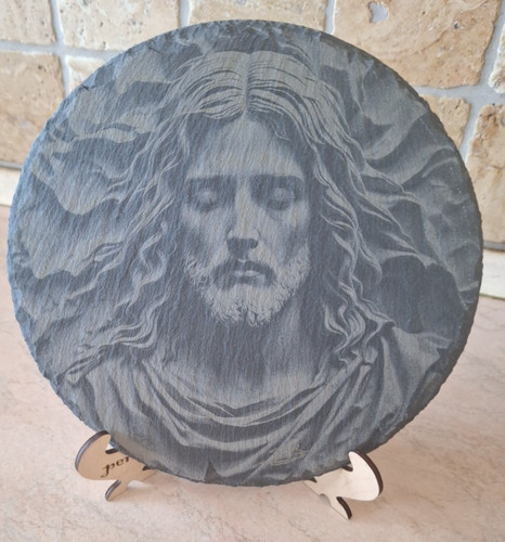 Volto cristo ardesia - su,