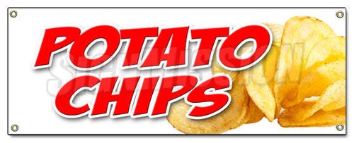 Insegna banner patatine - patatine, fritte