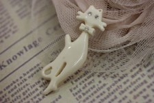 2pz miniatura resina doll house fimo cernit orecchini collane gatto chic