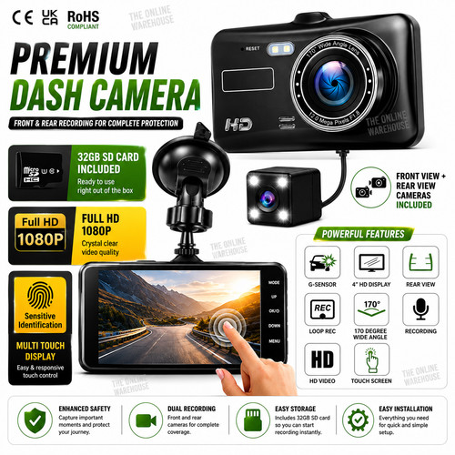 Dashcam pollici auto - 4,