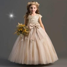 Abito lungo damigella a fiori