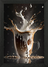 caffè latte con cornice wall
